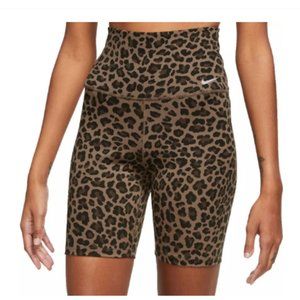 NWT- Nike Women's Nike One High-Waisted 7" Leopard Print Biker Shorts